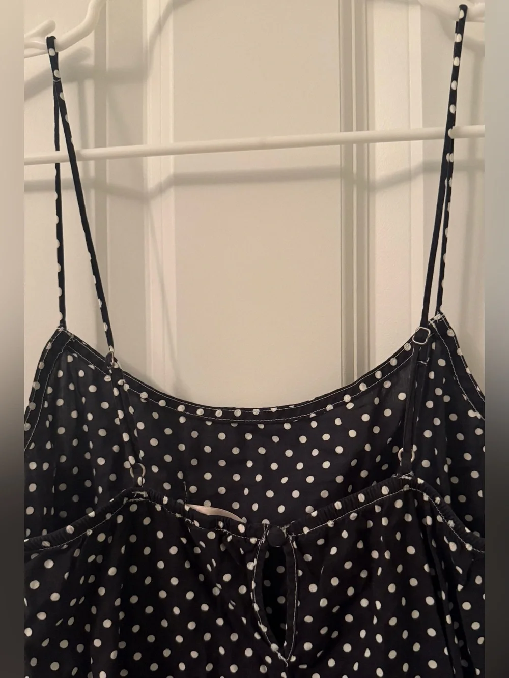 Victoria's Secret Black and White Polka Dot Slip Chemise